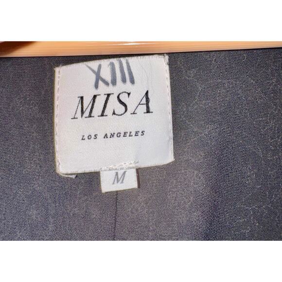 Misa Los Angeles Emilia Floral Patter Wrap Dress High Low Midi Medium Boho Sexy - Picture 8 of 9